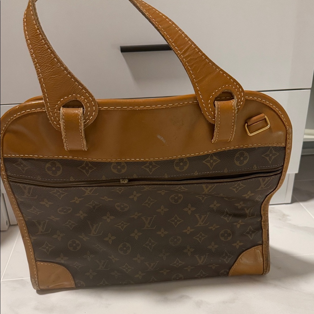 Louis Vuitton Tan and Brown Monogram Briefcase VINTAGE - Picture 5 of 16